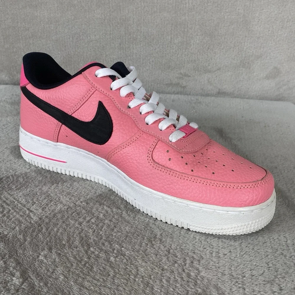 Nike Air Force 1 Low '07 LV8 Mens Shoes Size 11 Pink Glaze Leather Sneakers NEW